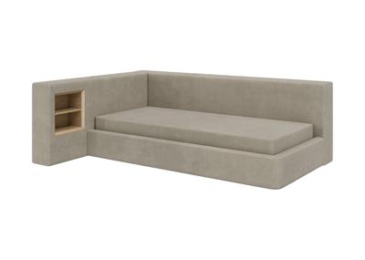 Кровать Ellipsefurniture Диван-кровать Cube c нишей M (светло-бежевый FiberGuardе) арт. CU01115513707