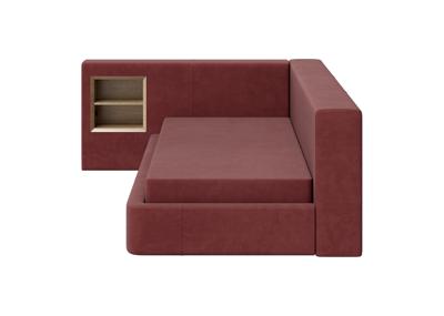 Кровать Ellipsefurniture Диван-кровать Cube c нишей M (бордовый FiberGuardе) арт. CU01115514007