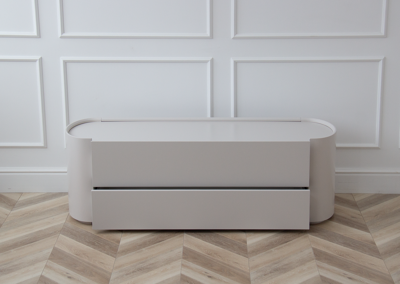 Мебель Ellipsefurniture Тумба Lagom под ТВ 2 ящика ширина 140 см (дымка) арт. LG01400213520
