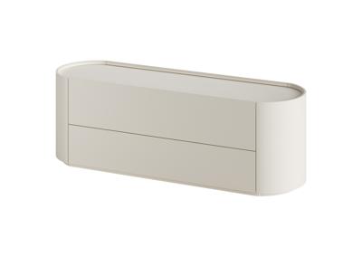 Мебель Ellipsefurniture Тумба Lagom под ТВ 2 ящика ширина 140 см (молочный) арт. LG01400200220