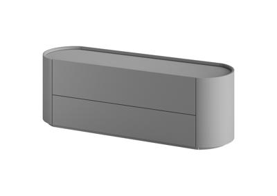 Мебель Ellipsefurniture Тумба Lagom под ТВ 2 ящика ширина 140 см (серый) арт. LG01400200520