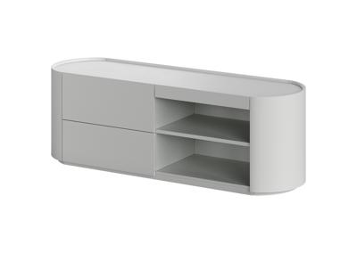 Мебель Ellipsefurniture Тумба Lagom под ТВ 2 ящика 2 полки ширина 140 см (светло-серый) арт. LG01380209920
