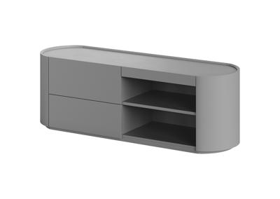 Мебель Ellipsefurniture Тумба Lagom под ТВ 2 ящика 2 полки ширина 140 см (серый) арт. LG01380200520