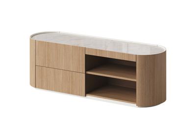 Мебель Ellipsefurniture Тумба Lagom под ТВ 2 ящика 2 полки ширина 140 см (натуральный дуб, камень LC) арт. LG01386614120