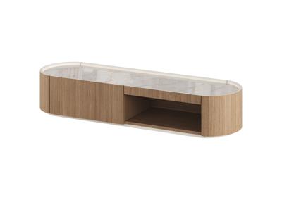 Мебель Ellipsefurniture Тумба Lagom под ТВ 1 ящик 1 полка ширина 140 см (натуральный дуб, камень LC) арт. LG01376614120