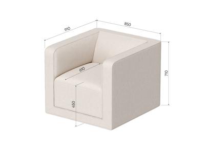 Кровать Ellipsefurniture Кресло Cube (коричневый, рогожка) арт. CU01022500305