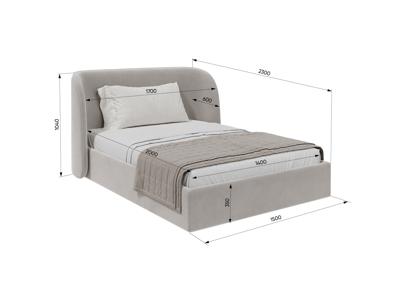 Кровать Ellipsefurniture Кровать двуспальная Classic 140 см (коричневый, рогожка) арт. СF01122500305
