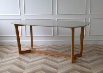 Стол Ellipsefurniture Стол обеденный Cross 2 180*90 см (светло-серый, бук) арт. TB01040209926