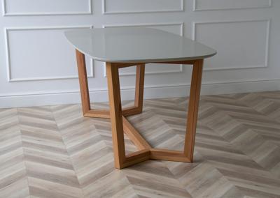 Стол Ellipsefurniture Стол обеденный Cross 2 180*90 см (светло-серый, бук) арт. TB01040209926