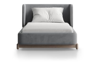 Кровать Ellipsefurniture Кровать Basic спальное место 90*200 см (серый, антивандальная) арт. BS01175500506