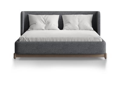 Кровать Ellipsefurniture Кровать Basic спальное место 140*200 см (серый, рогожка) арт. BS01195500505