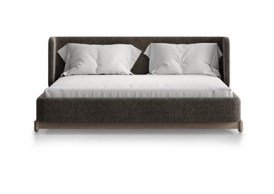 Кровать Ellipsefurniture Кровать Basic спальное место 160*200 см (коричневый, рогожка) арт. BS01205500305