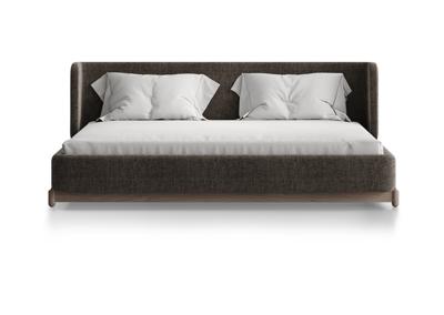 Кровать Ellipsefurniture Кровать Basic спальное место 180*200 см (коричневый, рогожка) арт. BS01215500305