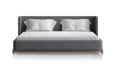 Кровать Ellipsefurniture Кровать Basic спальное место 180*200 см (серый, рогожка) арт. BS01215500505