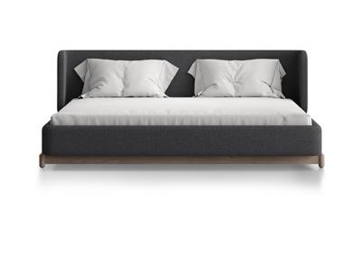 Кровать Ellipsefurniture Кровать Basic спальное место 180*200 см (серый, букле) арт. BS01215500504
