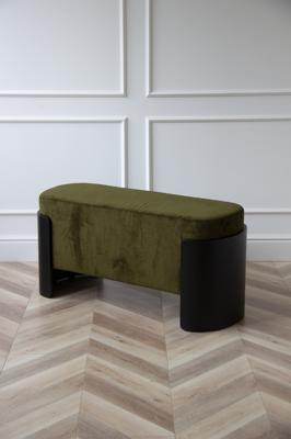 Банкетка Ellipsefurniture Банкетка Lagom 100 см (зеленый, черный) арт. LG01067500808