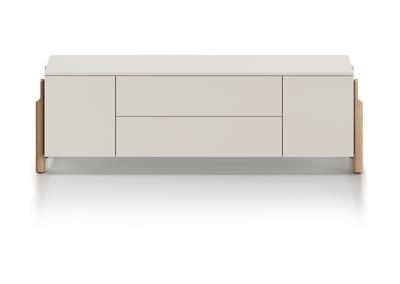 Тумба под ТВ Ellipsefurniture Тумба Basic 2 двери 2 ящика ширина 170 см (молочный) арт. BS01480200236
