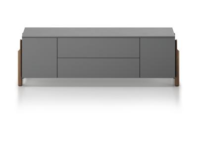 Тумба под ТВ Ellipsefurniture Тумба Basic 2 двери 2 ящика ширина 170 см (серый) арт. BS01480200536