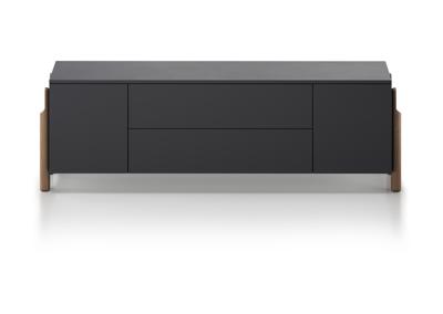 Тумба под ТВ Ellipsefurniture Тумба Basic 2 двери 2 ящика ширина 170 см (черный) арт. BS01480210236