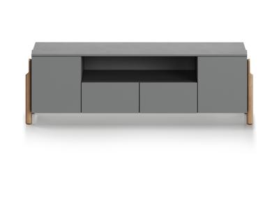 Тумба под ТВ Ellipsefurniture Тумба Basic под ТВ с нишей ширина 170 см (серый) арт. BS01500200536