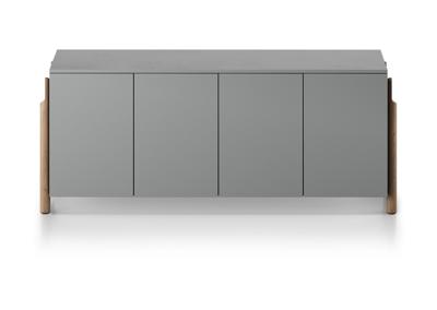 Тумба под ТВ Ellipsefurniture Тумба Basic 4 двери ширина 170 см (серый) арт. BS01490200536