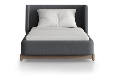 Кровать Ellipsefurniture Кровать Basic спальное место 90*200 см (серый, твид) арт. BS01177100503