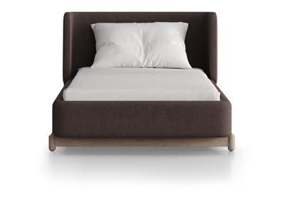Кровать Ellipsefurniture Кровать Basic спальное место 90*200 см (шоколад, твид) арт. BS01177104403