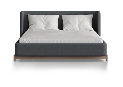 Кровать Ellipsefurniture Кровать Basic спальное место 140*200 см (серый, твид) арт. BS01197100503
