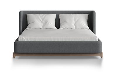 Кровать Ellipsefurniture Кровать Basic спальное место 140*200 см (светло-серый, твид) арт. BS01197109903