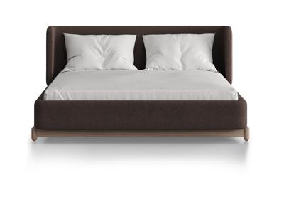 Кровать Ellipsefurniture Кровать Basic спальное место 140*200 см (шоколад, твид) арт. BS01197104403