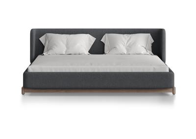Кровать Ellipsefurniture Кровать Basic спальное место 180*200 см (серый, твид) арт. BS01217100503