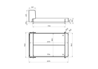 Кровать Ellipsefurniture Кровать Basic спальное место 180*200 см (капучино, твид) арт. BS01217108103
