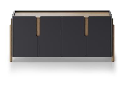 Тумба под ТВ Ellipsefurniture Комод Basic 4 двери ширина 180 см (черный) арт. BS01260210222