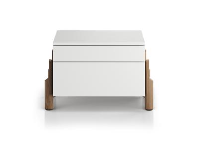 Тумбочка Ellipsefurniture Тумба прикроватная Basic 2 ящика ширина 60 см (белый) арт. BS01260200122