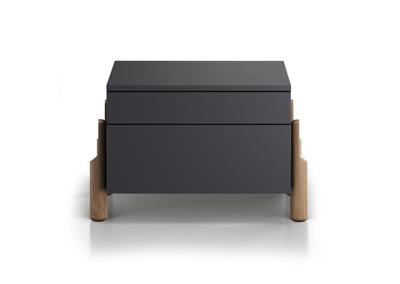 Тумбочка Ellipsefurniture Тумба прикроватная Basic 2 ящика ширина 60 см (черный) арт. BS01260210222