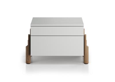 Тумбочка Ellipsefurniture Тумба прикроватная Basic 2 ящика ширина 60 см (светло-серый) арт. BS01260209922