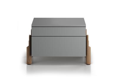 Тумбочка Ellipsefurniture Тумба прикроватная Basic 2 ящика ширина 60 см (серый) арт. BS01260200522