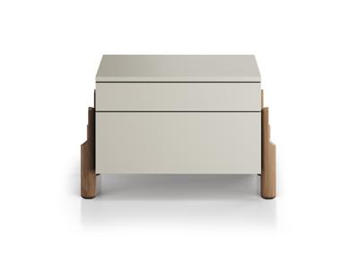 Тумбочка Ellipsefurniture Тумба прикроватная Basic 2 ящика ширина 60 см (серо-бежевый) арт. BS01260210022