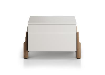 Тумбочка Ellipsefurniture Тумба прикроватная Basic 2 ящика ширина 60 см (дымка) арт. BS01260213522