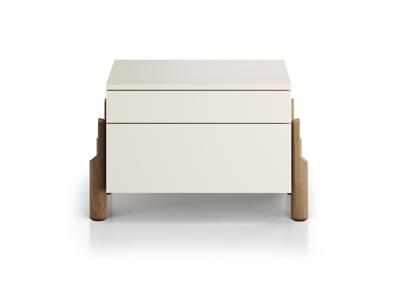 Тумбочка Ellipsefurniture Тумба прикроватная Basic 2 ящика ширина 60 см (молочный) арт. BS01260200222