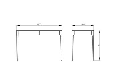 Стол письменный Ellipsefurniture Стол письменный Type 120*60 см (белый) арт. TY01390200139