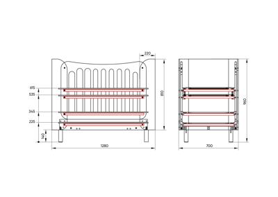 Кроватка Ellipsefurniture Кроватка KIDI Soft mini cпальное место 60*120 см антивандальная ткань (серый) арт. KD01535500506