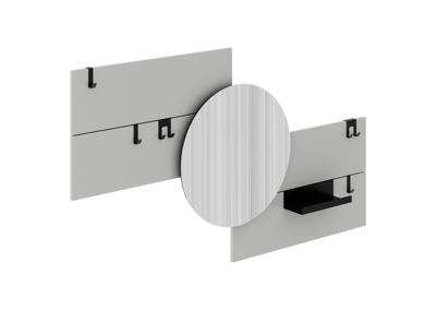 Вешалка Ellipsefurniture Вешалка Stripe M горизонтальная с зеркалом D 60 см (светло-серый) арт. ST01570209940