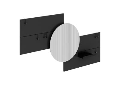 Вешалка Ellipsefurniture Вешалка Stripe M горизонтальная с зеркалом D 60 см (черный) арт. ST01570210240