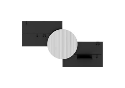 Вешалка Ellipsefurniture Вешалка Stripe M горизонтальная с зеркалом D 60 см (черный) арт. ST01570210240
