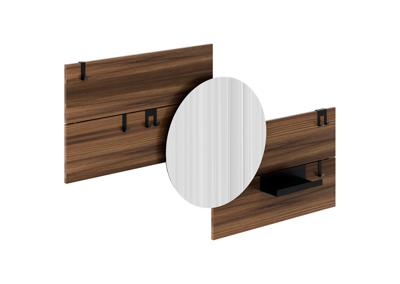 Вешалка Ellipsefurniture Вешалка Stripe M горизонтальная с зеркалом D 60 см (орех) арт. ST01571412440