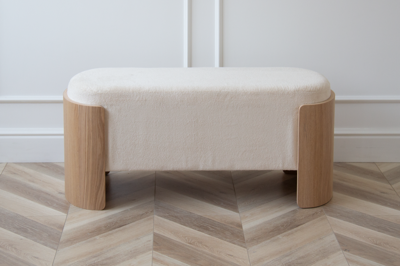 Банкетка Ellipsefurniture Банкетка Lagom 100 см (молочный, натуральный дуб) арт. LG010305500201