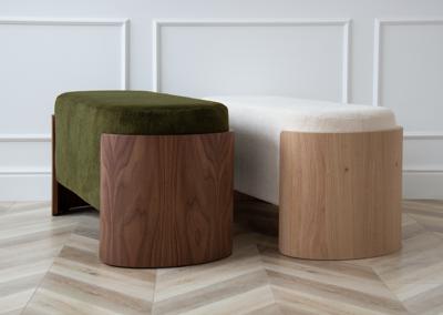 Банкетка Ellipsefurniture Банкетка Lagom 100 см (молочный, натуральный дуб) арт. LG010305500201