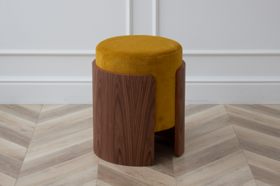 Пуф Ellipsefurniture Пуф Lagom (горчичный, орех) арт. LG010314590301