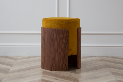 Пуф Ellipsefurniture Пуф Lagom (горчичный, орех) арт. LG010314590301